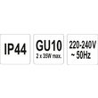 Lampa exterior din aluminiu, gu10, 2 x 35 W max Yato YT-81904 7