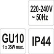 Lampa exterior din aluminiu, gu10, 1 x 35 W max Yato YT-81901 7