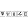 Rectificator drept 750W viteză reglabilă Yato YT-82080 4