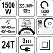 Fierastrau circular de mana 185mm 1500W Yato YT-82152 4