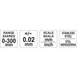 Subler de inox 300 mm 0.02 mm Yato YT-72004 4