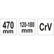 Cheie universala cârlig cu știft 120-180mm 2