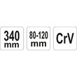 Cheie cu cârlig pin rotund 80 - 120 mm Yato YT-01678 2
