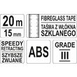 Ruleta banda fibra sticla 20 m x 15mm Yato YT-71570 2