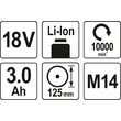 Polizor unghiular 18 v cu 2 acumulatori Yato YT-82828 4