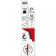 Fierastrau pendular fara acumulator, 18v Yato YT-82823  4
