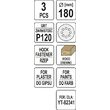 Discuri abrazive pentru pereți 180mm P120 Yato YT-83464 2