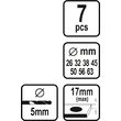 Set freze circulare cu dinți căliți D 26 - 63 mm Vorel 28680 2