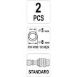 Cuplaj pentru furtun, 5 x 8 mm, 2 buc, mama 24100 Yato YT-24100 2