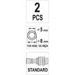 Cuplaj pentru furtun 5x8 mm 2 buc tata Yato YT-24102 2
