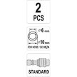 Cuplaj pentru furtun, 6 x 10 mm, 2 buc, mama 24101 Yato YT-24101 2