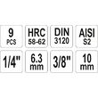 Set 9 biti hexagon Yato YT-04401 2