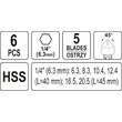 Set zencuitoare 6,3-20,5mm 6 buc HEX Yato YT-44729 4