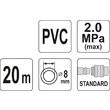 Furtun aer 8 mm x 20 m 2 mpa Yato YT-24221 2