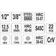 Set chei combinate 22 buc pentru alternator Yato YT-04211 4