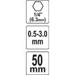 Mandrina prindere hexagonala, 0,5-3,0mm Yato YT-04644 4