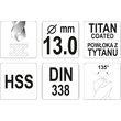 Burghiu metal HSS-TiN 13 mm Yato YT-44668 2