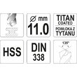 Burghiu metal HSS-TiN 11 mm Yato YT-44664 2