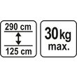 Suport telescopic sustinere, 30 kg, 125-290 cm Yato YT-64552 2
