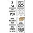 Disc abraziv cu orificii P80 225 mm Yato YT-83472 2