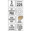 Disc abraziv cu orificii P60 225 mm Yato YT-83471 2