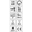 Motopompa 3.6 kw 800l/min 3