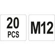 Set 20 piulite nituibile M12 Yato YT-36476 2