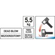 Ciocan de cauciuc cu absorbtie, 5,5 kg Yato YT-46273 2