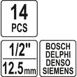 Set extractoare injectoare BOSCH, DELPHI Yato YT-06174 4