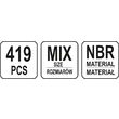 Set 419 garnituri din cauciuc Yato YT-06876 4