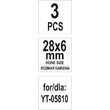 Set 3 pietre de schimb pentru 05810 28 x 6 mm Yato YT-05815 2