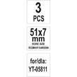 Pietre schimb pentru 05811, 57 x 7 mm, 3 buc Yato YT-05816 2