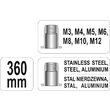 Cleste piulite nituibile M3 m4 M5 M6 M8 M10 M12 Yato YT-36128 7
