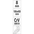 Cheie tubulară T cardanică 8 mm Yato YT-15273 2