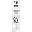 Cheie tubulara tip t cu articulatie, 19mm Yato YT-15284 2