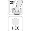 Cheie hexagonala 2.5 mm tip T Yato YT-05585 4