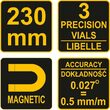 Nivela magnetica 230 mm Vorel 16300 4