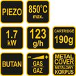 Lampa gaz cu aprindere piezo-electrica Vorel 73404 4