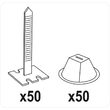Kit nivelare placi, 100 buc, Vorel 04683 2