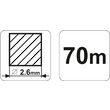 Fir 2.6 mm 70 m patrat Flo 89453 2