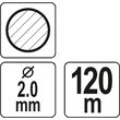 Fir masina de tuns iarba profil rotund 2 mm Flo 89441 2