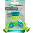 Mufa conector furtun 2 cai cu stop 1/2-3/4 TG, Top Garden 380974 1