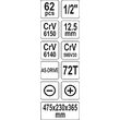 Trusa de scule profesionala in cutie metalica 63 piese Yato YT-3895 1