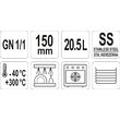 Container inox gn 1 / 1, 20.5 L Yato YG-00254 2