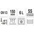 Container inox gn 1 / 3, 6 L Yato YG-00274 2