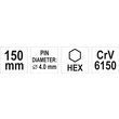 Dorn 150 x 4 mm Yato YT-47143 1