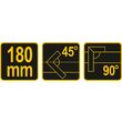 Echer 180 mm Vorel 18530 2