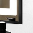 Oglinda LED Rama Neagra Senzor MotionGlow Incanto Sistem Dezaburire Ceas Rama Neagra 80x60 cm Lumina Rece/Calda/Neutra Dimabila, colectia Marcello Funghi 1