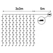 Perdea luminoasa pentru exterior 300 LED 3x3m 8F IP44 Entac ECCL-300WW 2