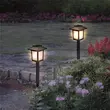Lampa solara de gradina 10x LED WW cu efect flacara 32,5cm Entac 2